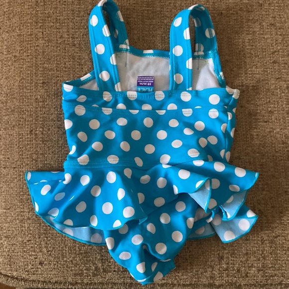 Blue baby one piece bathing suit - Picture 2 of 3